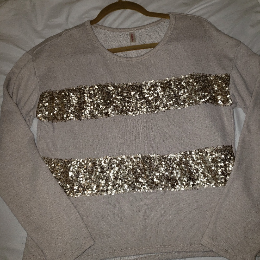 Gold Sequins Sweater